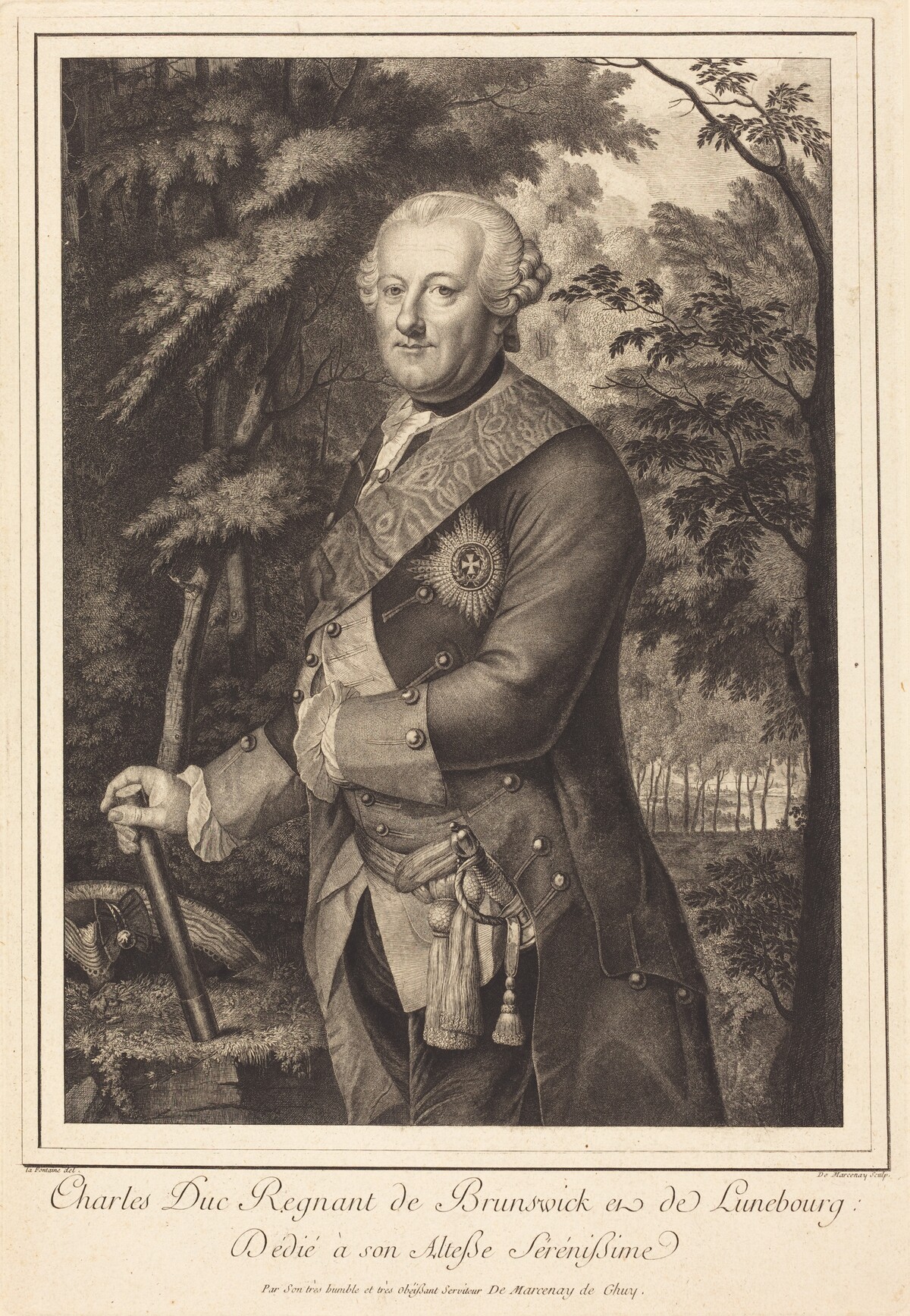 Charles Duc Regnant de Brunswick by Antoine de Marcenay de Ghuy after Ludolf Ernst Andreas Lafontaine