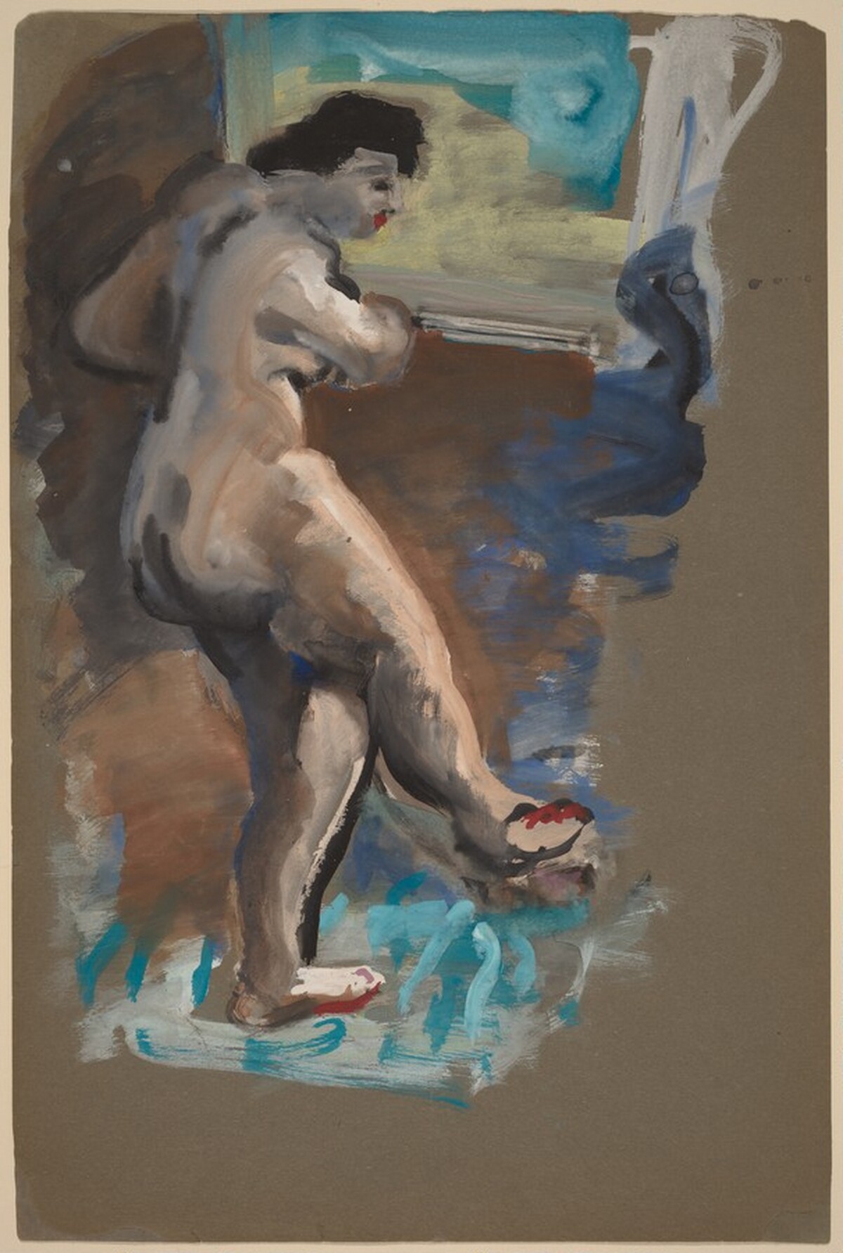 Female Nude Standing Near a Window by Mark Rothko