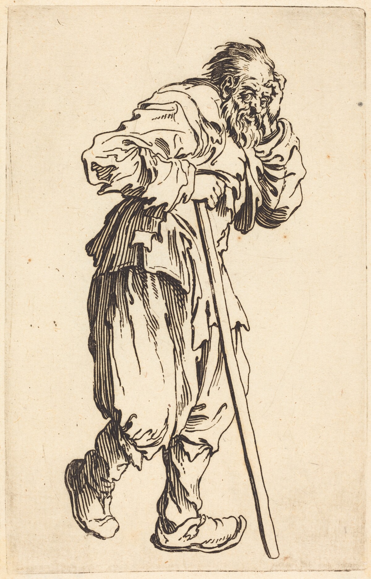 Beggar with a Stick by Jacques Callot