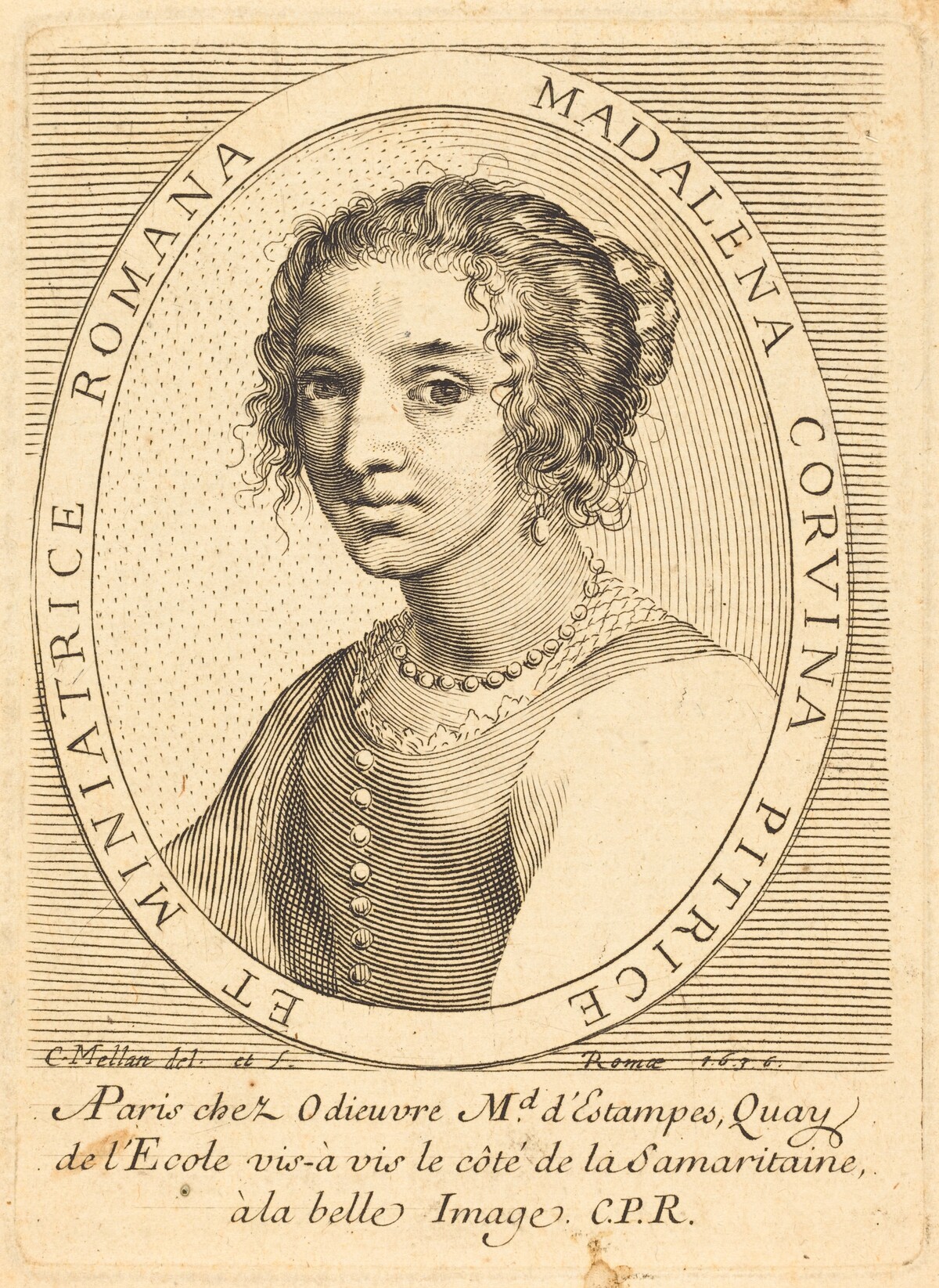 Maddalena Corvina by Claude Mellan