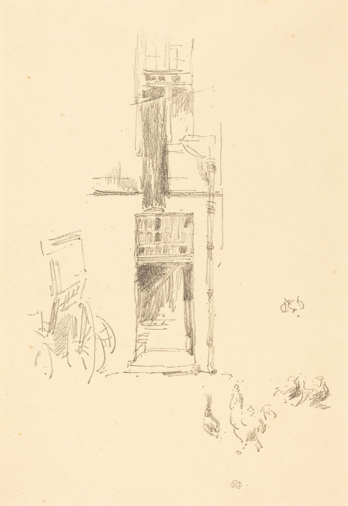 Cocks and Hens, Hôtel Colbert by James McNeill Whistler