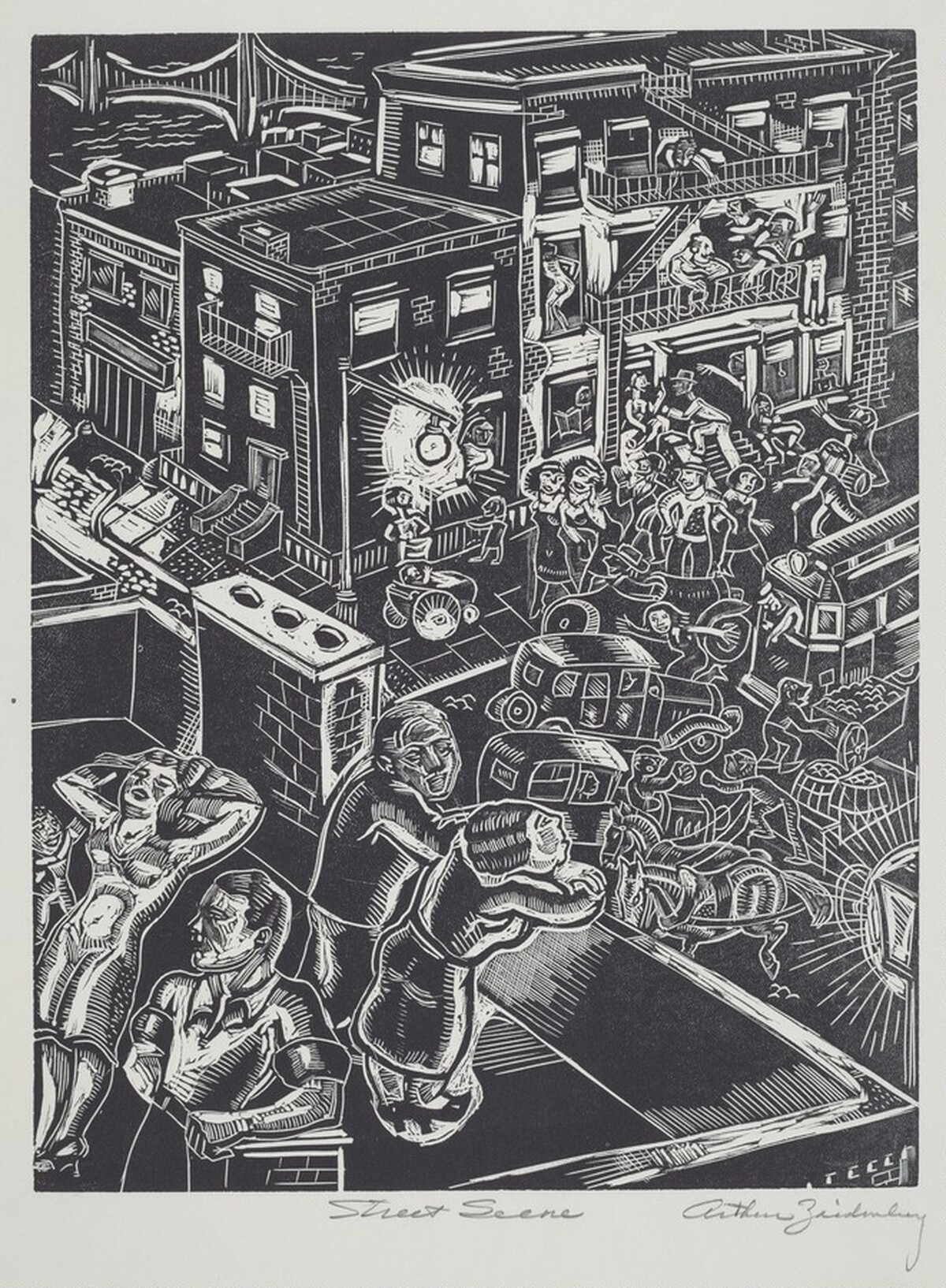 Street Scene by Arthur Zaidenberg
