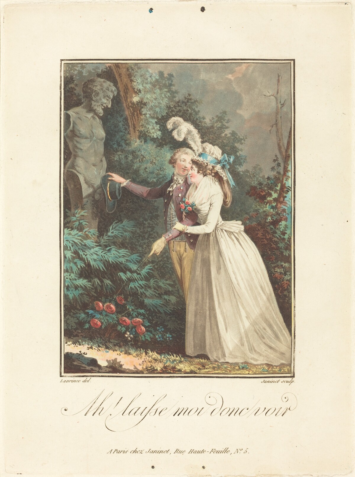 Ah! Laisse-moi donc voir by Jean-François Janinet after Nicolas Lavreince