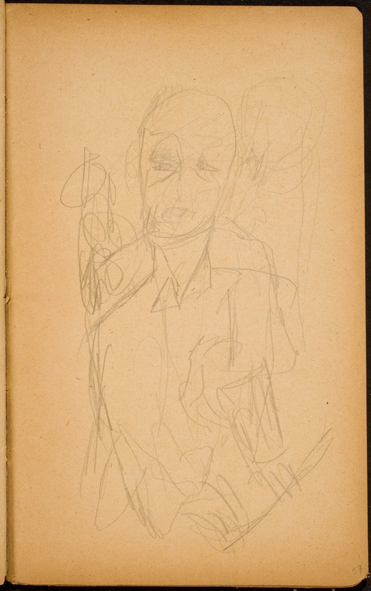 Mann an der Bar (Man at the Bar) [p. 57] by Max Beckmann