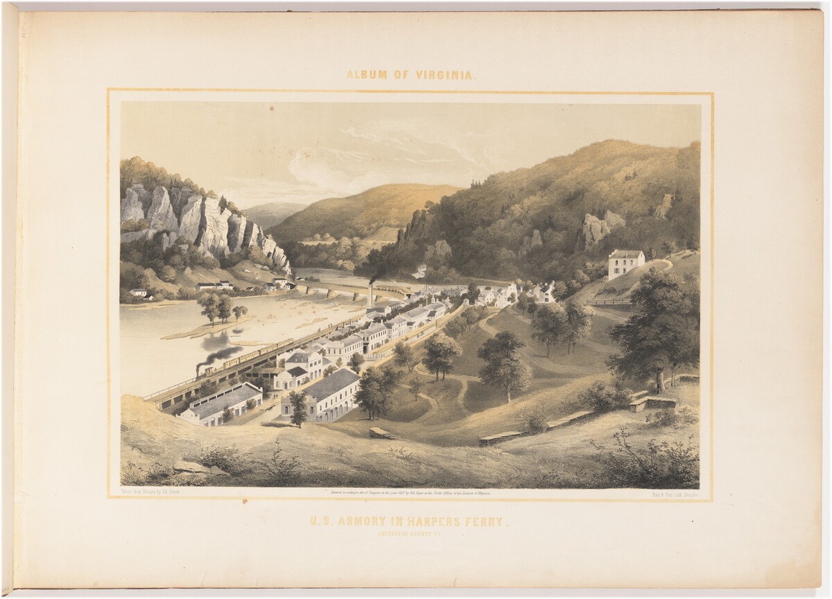 U.S. Armory in Harpers Ferry by Woldemar Rau, after Edward Beyer