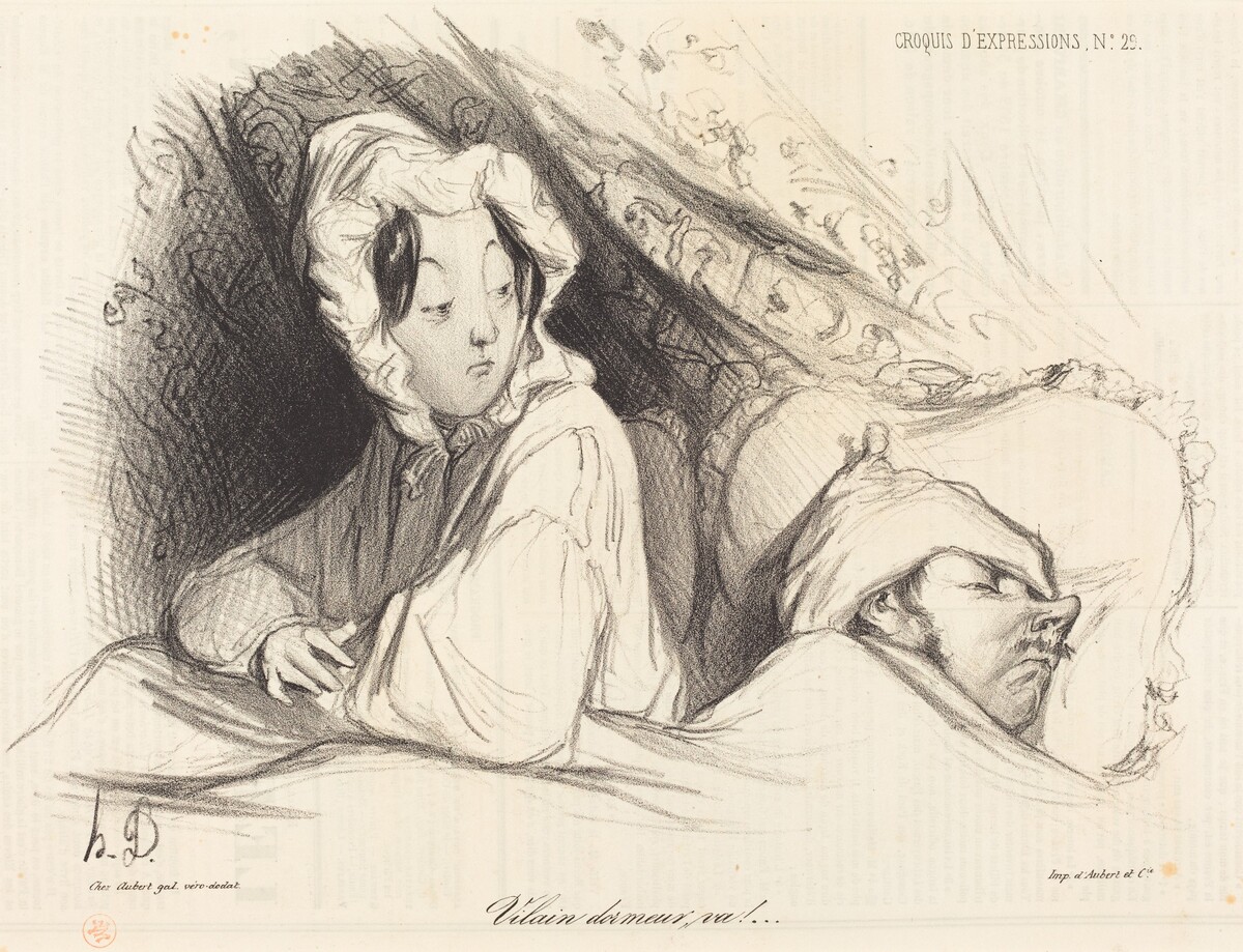 Vilain dormeur, va! by Honoré Daumier