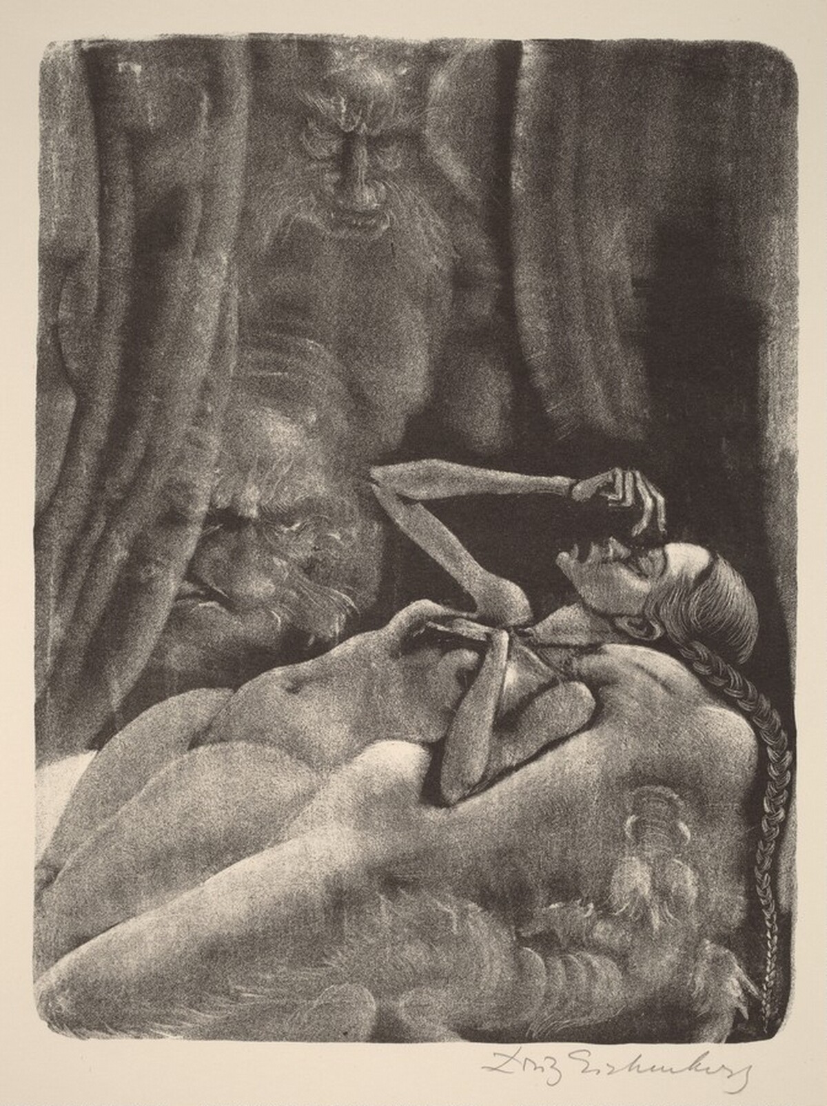 The Imp (Book XI: Brother Ivan Fyodorovich, facing p.452) by Fritz Eichenberg