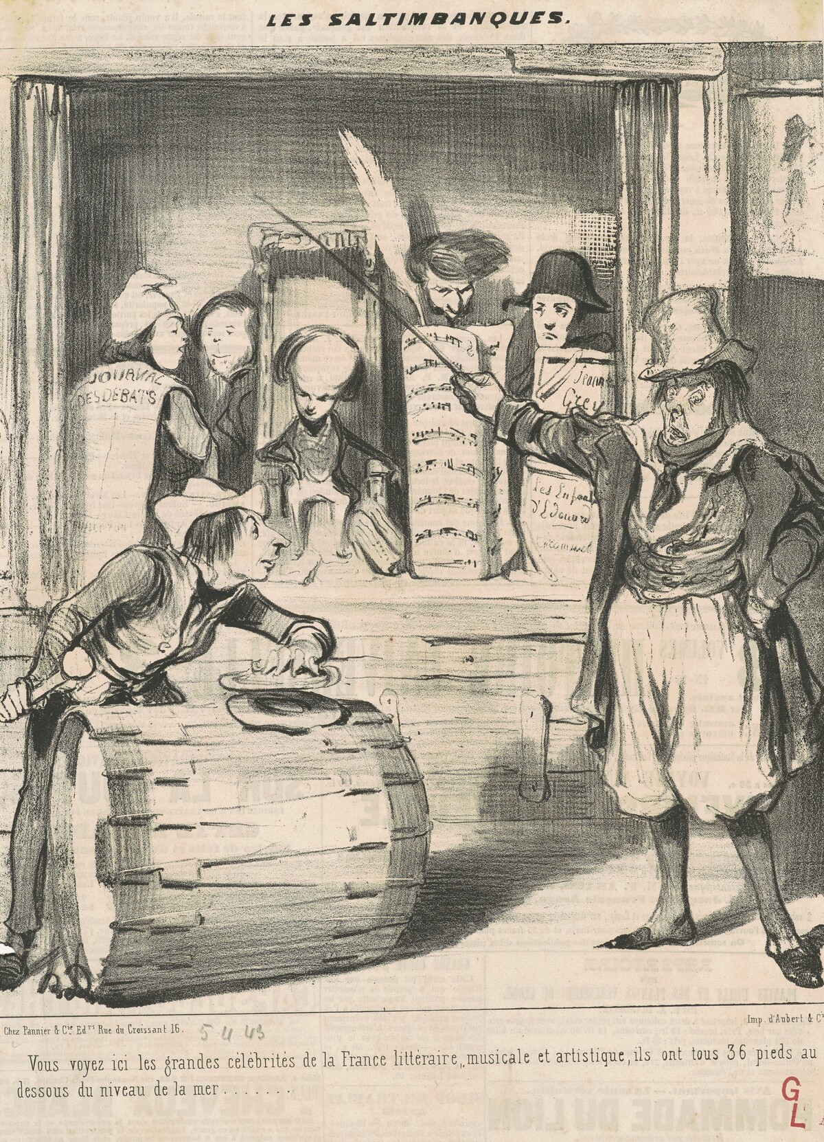 Vous yoyez ici les grandes célébrités... by Honoré Daumier