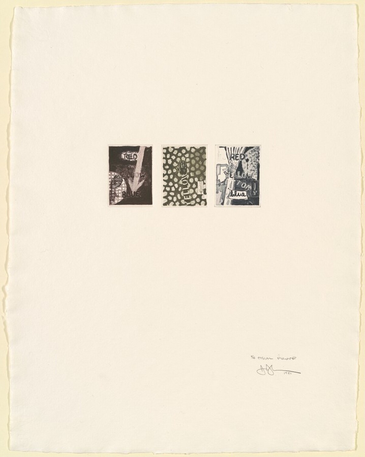 Untitled [trial proof 5] by Jasper Johns