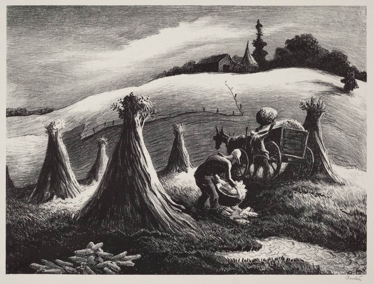 Loading Corn by Thomas Hart Benton