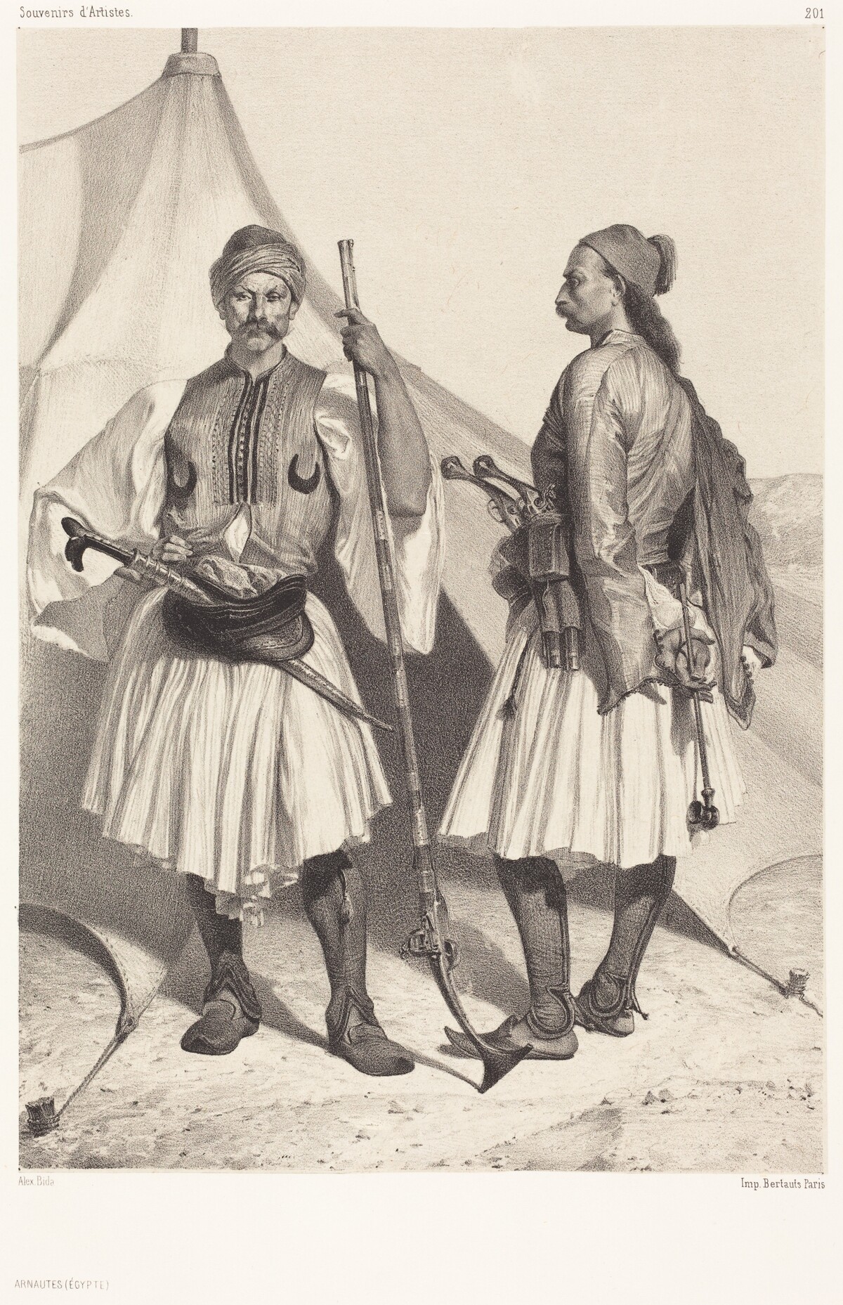 Arnautes, Égypte (Albanians, Egypt) by Alexandre Bida