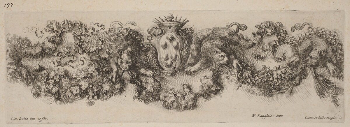 Festoon with Medici Coat of Arms by Stefano Della Bella