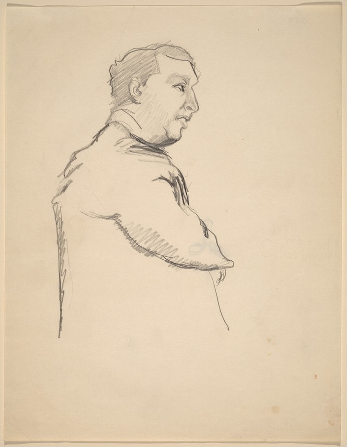 Half-Length Portrait of a Man in Profile to the Right by Mark Rothko