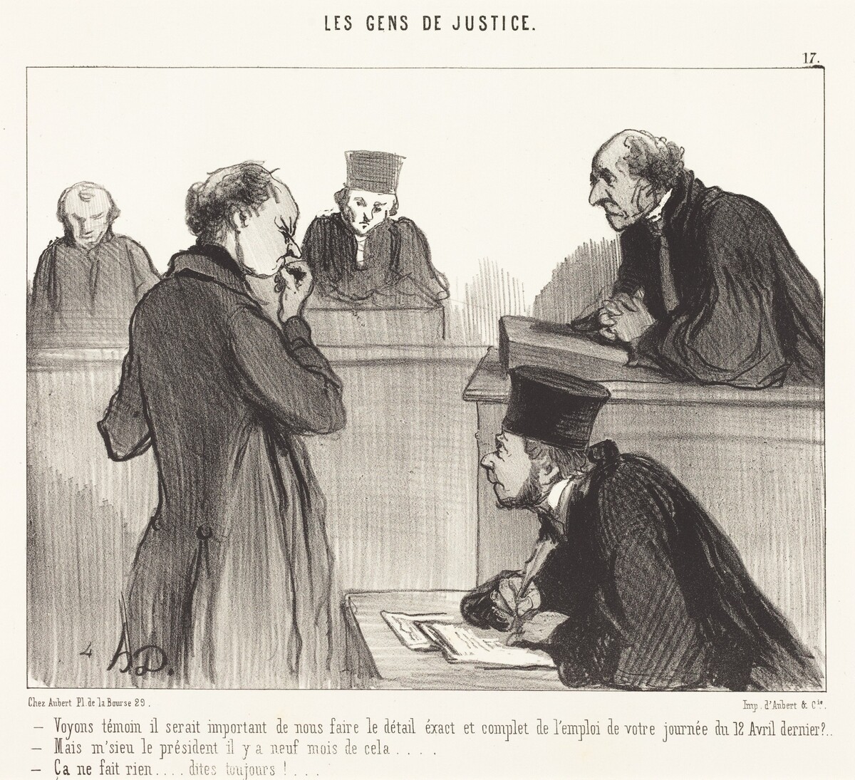 Voyons témoin il serait important de... by Honoré Daumier