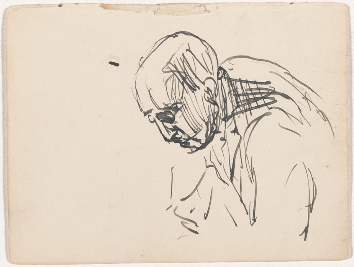 Untitled [Man's Portrait, Half-Length] by Edvard Munch
