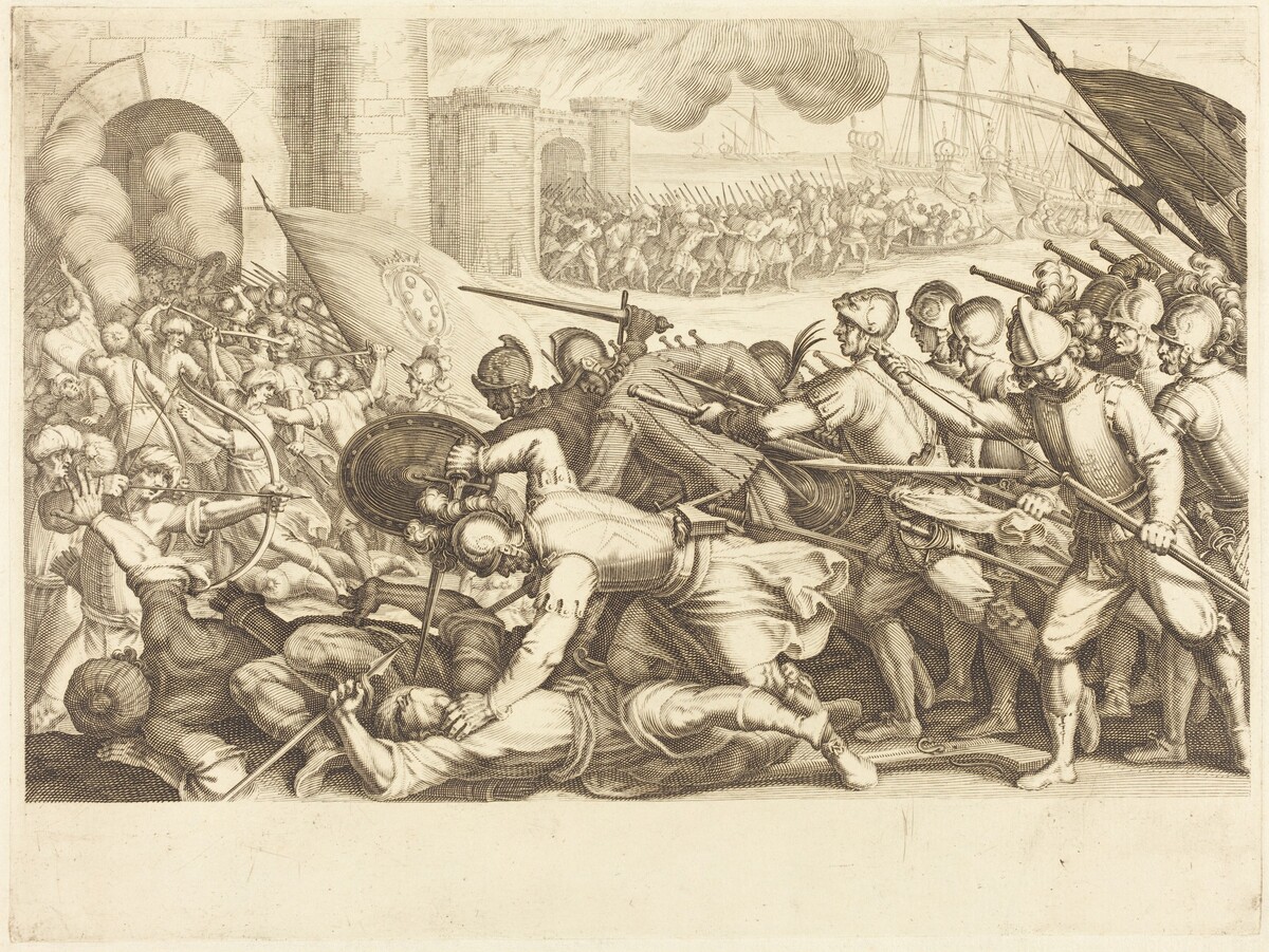 The Troops Forcing the Gate of a Town by Jacques Callot