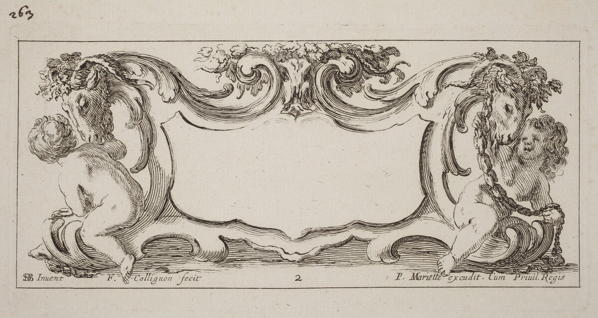 Cartouche by François Collignon after Stefano Della Bella