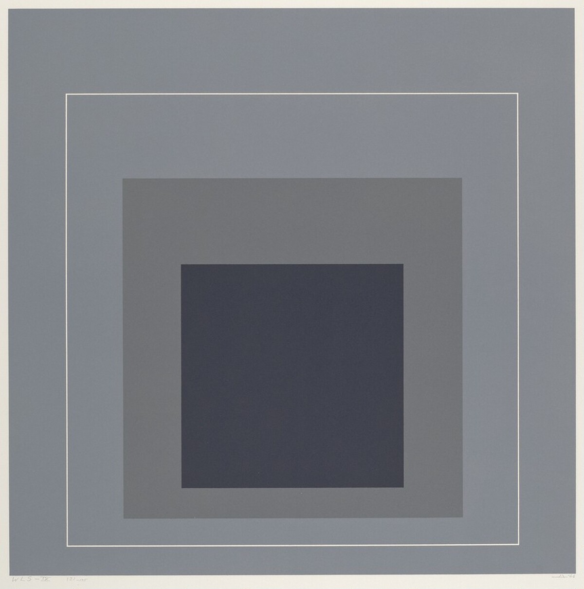 WLS IX from White Line Squares (Series II) by Josef Albers