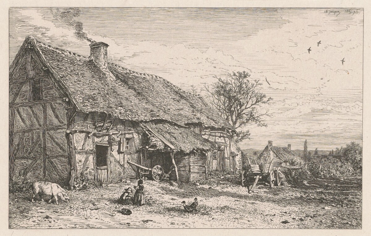 Peasant's House by Charles Jacque