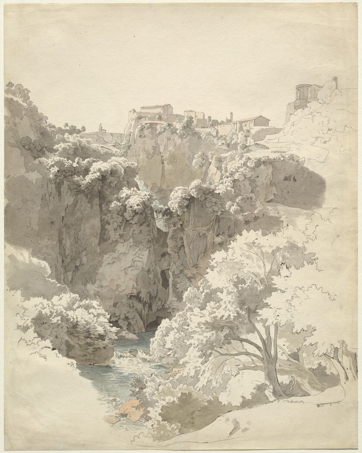 Tivoli and the Temple of the Sibyl Above the Aniene Gorge by Carl Wagner