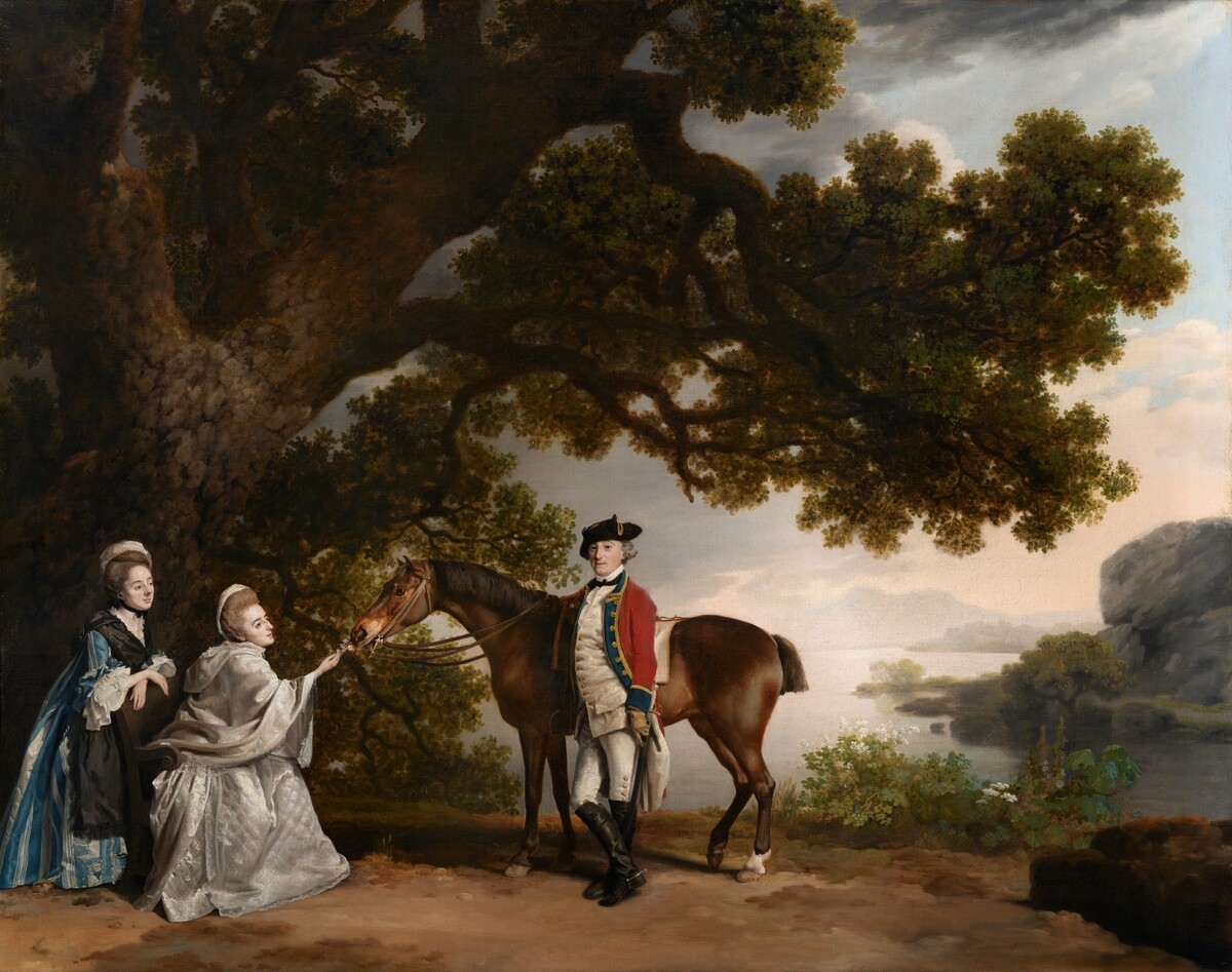 Captain Samuel Sharpe Pocklington with His Wife, Pleasance, and possibly His Sister, Frances by George Stubbs