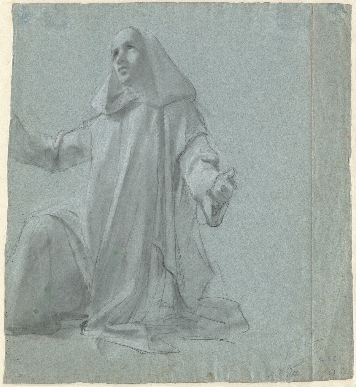 A Young Priest Kneeling by Jean Leonard Lugardon