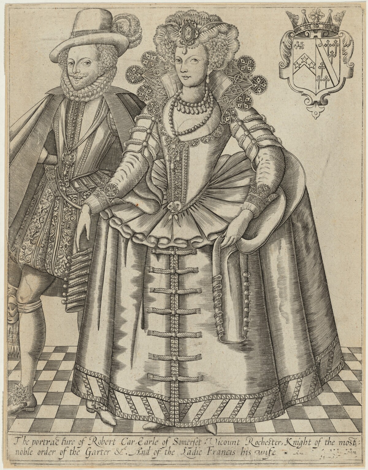 Robert Carr, Earl of Somerset and His Countess by Renold Elstrack