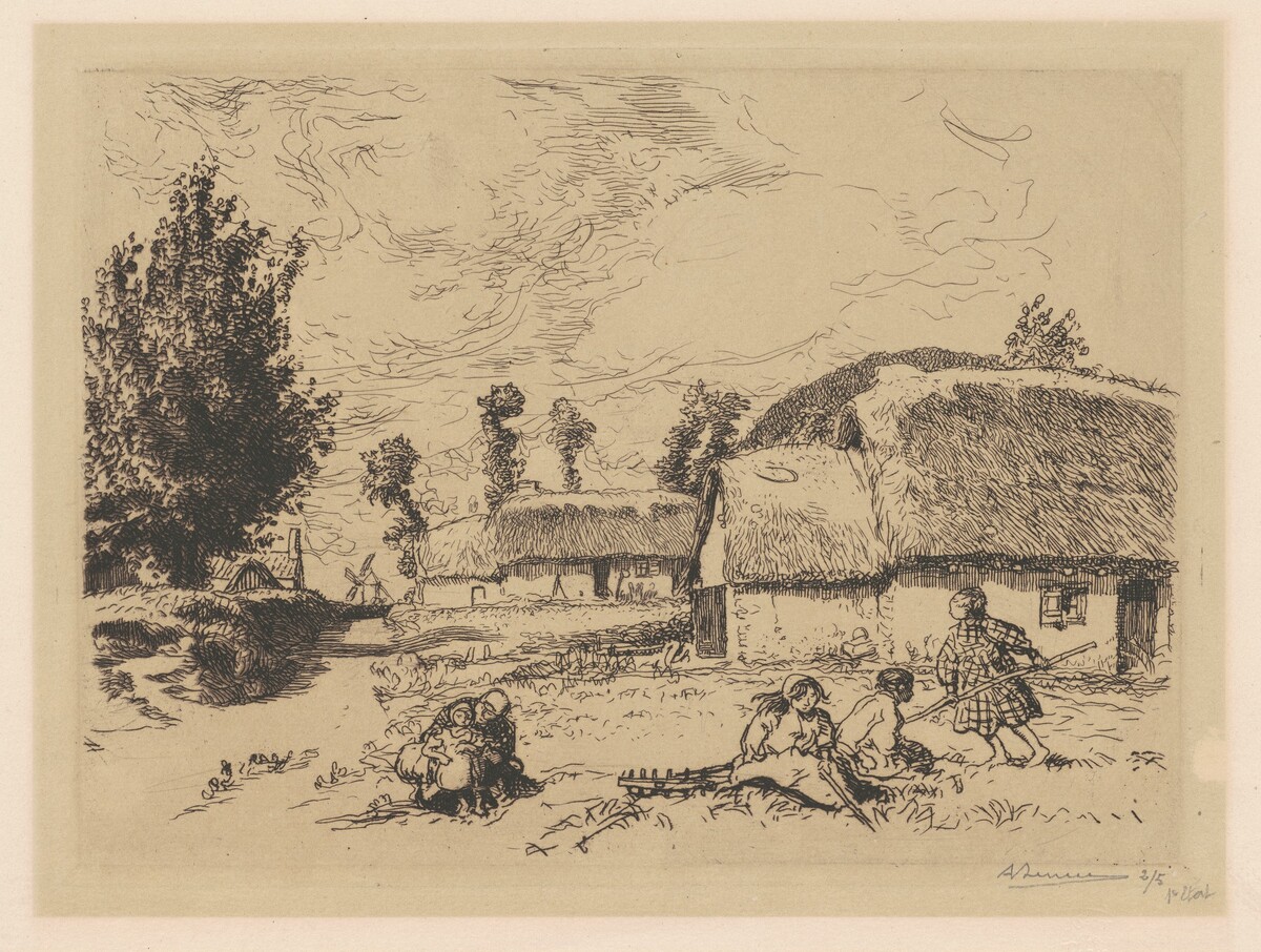Les Deux Bourrines by Auguste Lepère