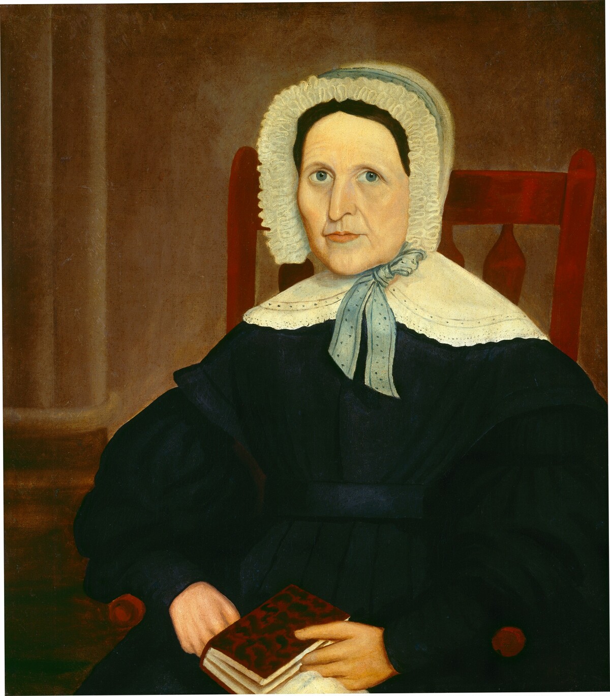 Woman in Red Arrowback Chair by American 19th Century