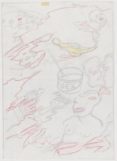 Pontchartrain [preparatory drawing for panel A]
