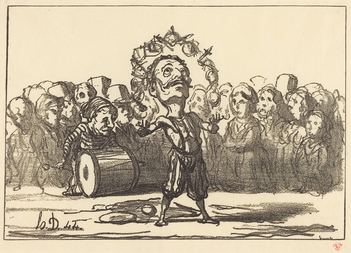 Les saltimbanques by Honoré Daumier