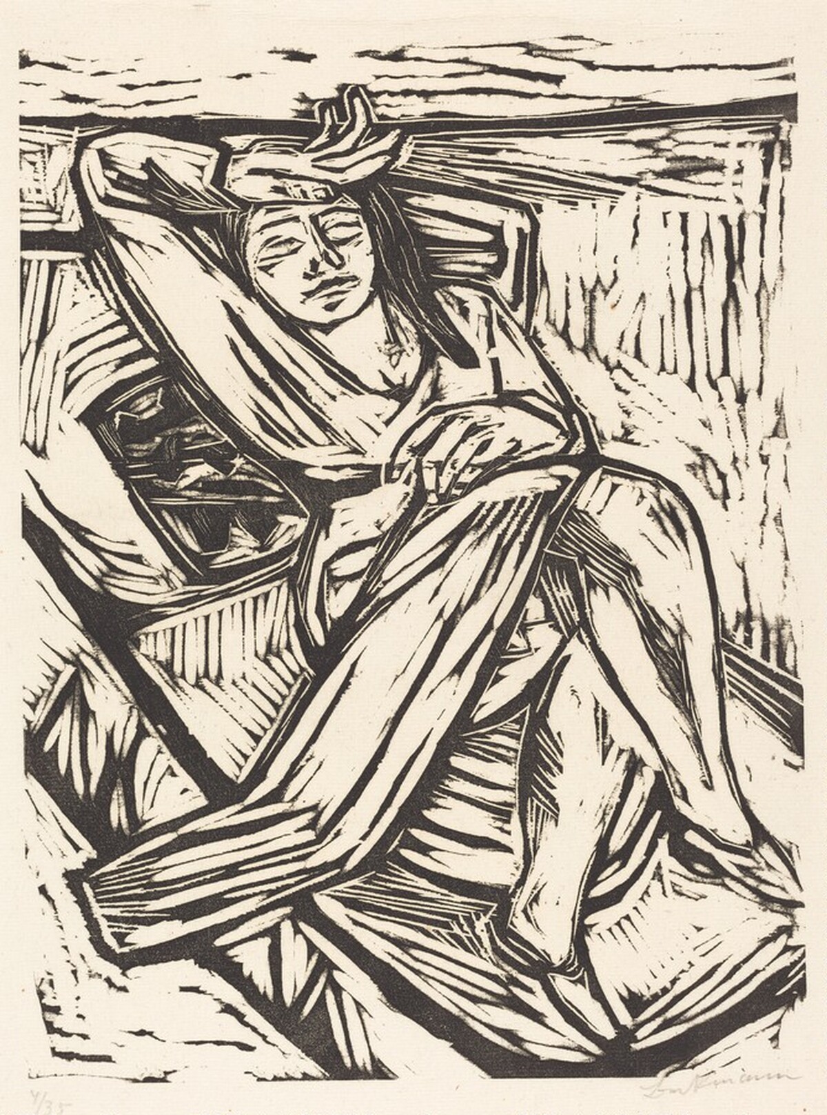 Sleeping Woman (Schlafende) by Max Beckmann