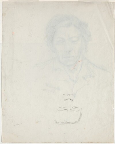 Partially Drawn Face [verso]