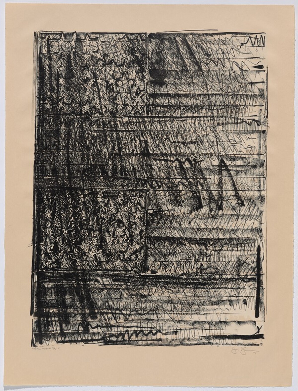 Two Flags [trial proof D] by Jasper Johns