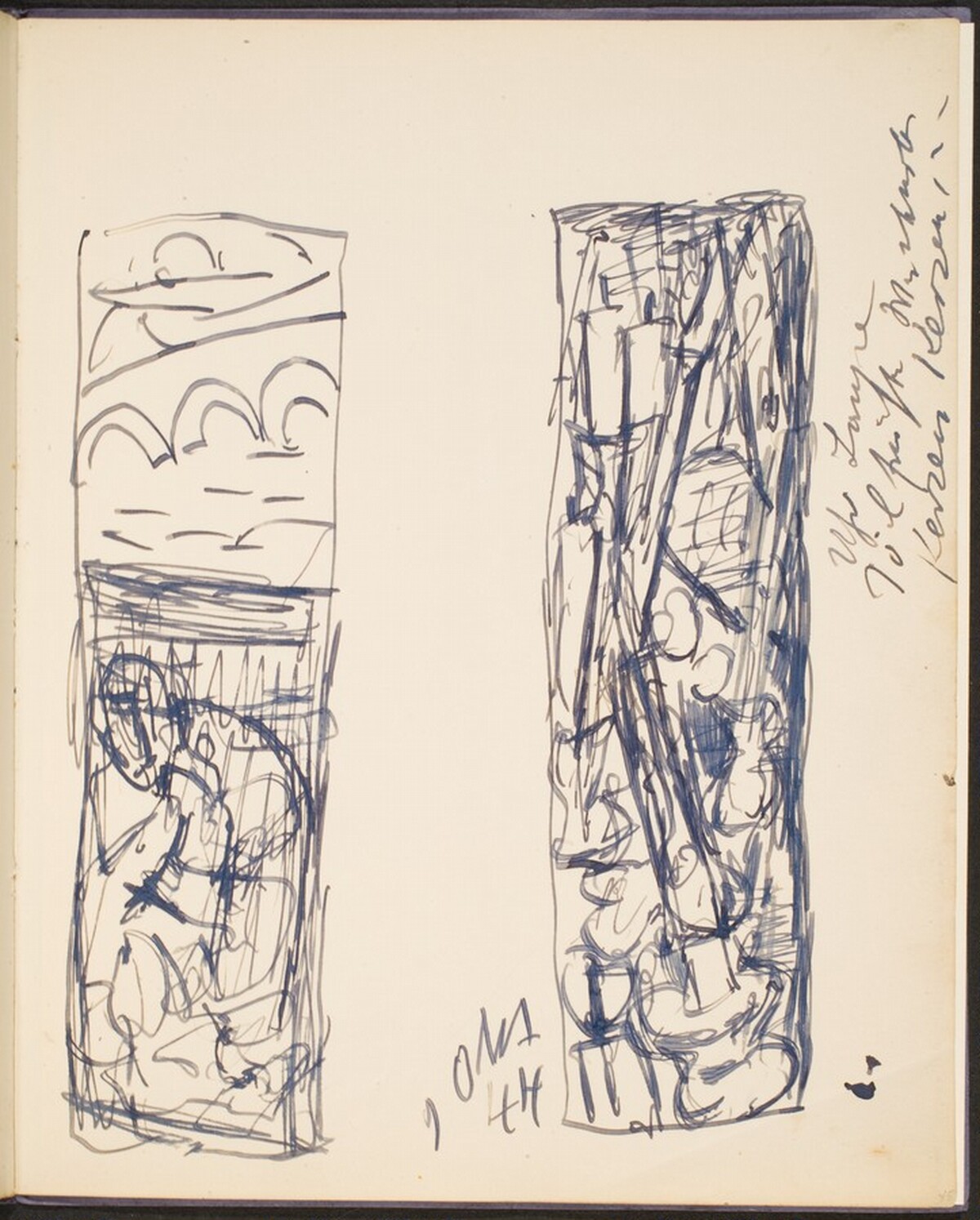 Mann unter Wasser und Stilleben mit Kerzen (Man under Water and Still life with Candles) [p. 45] by Max Beckmann