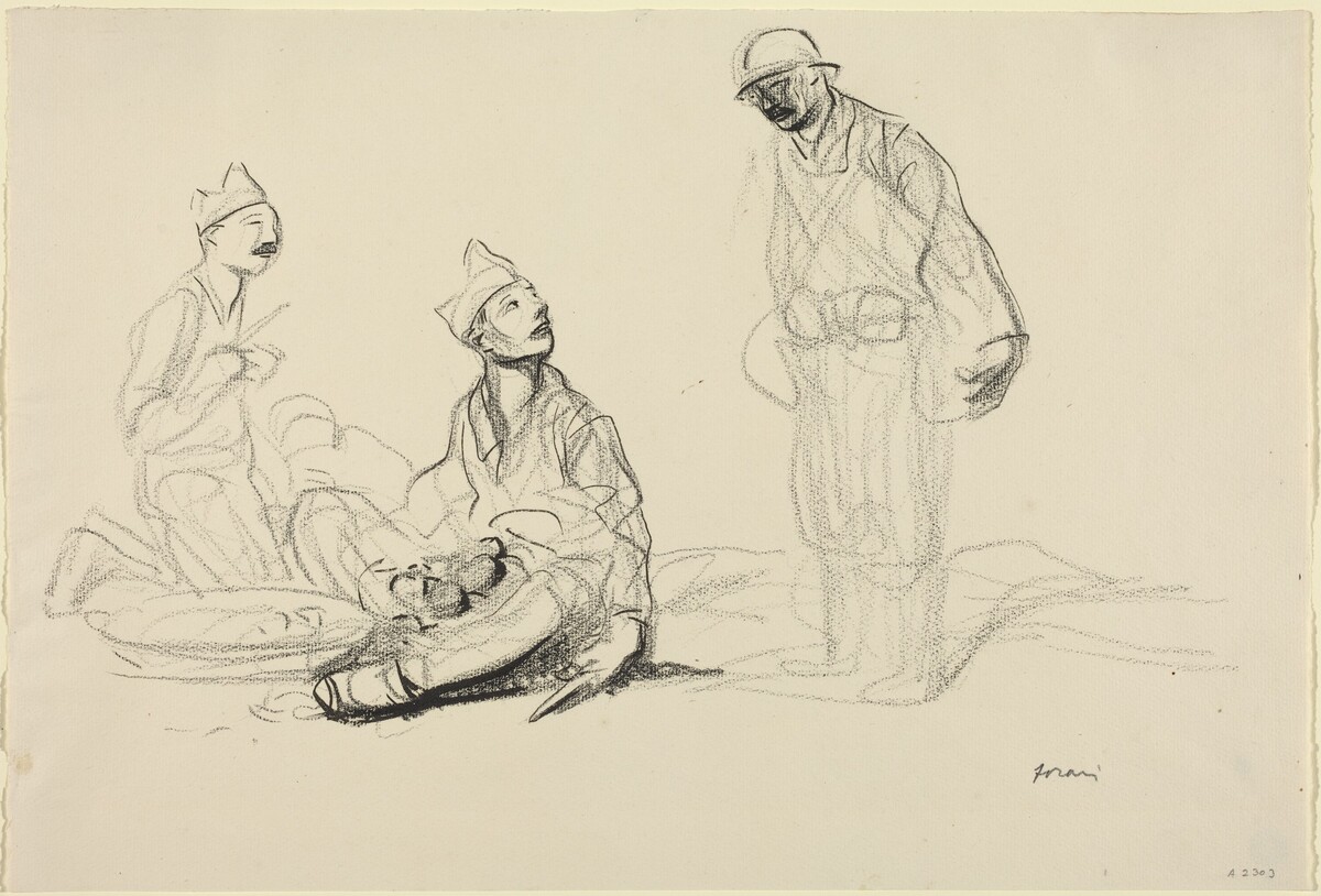 Soldiers Preparing a Meal by Jean-Louis Forain