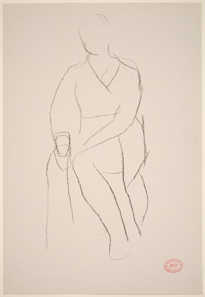 Untitled [seated female figure]