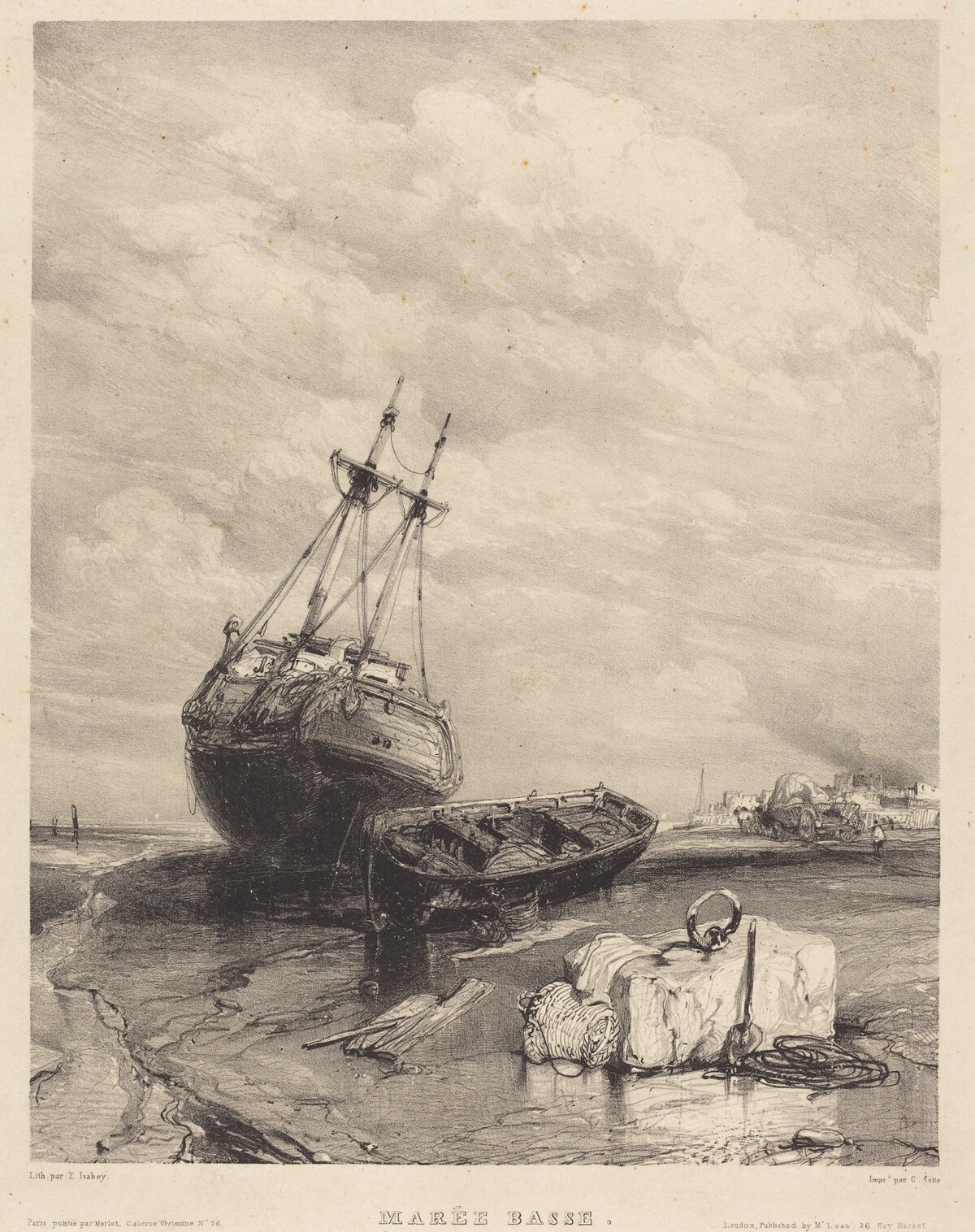 Marée Basse by Eugène Isabey