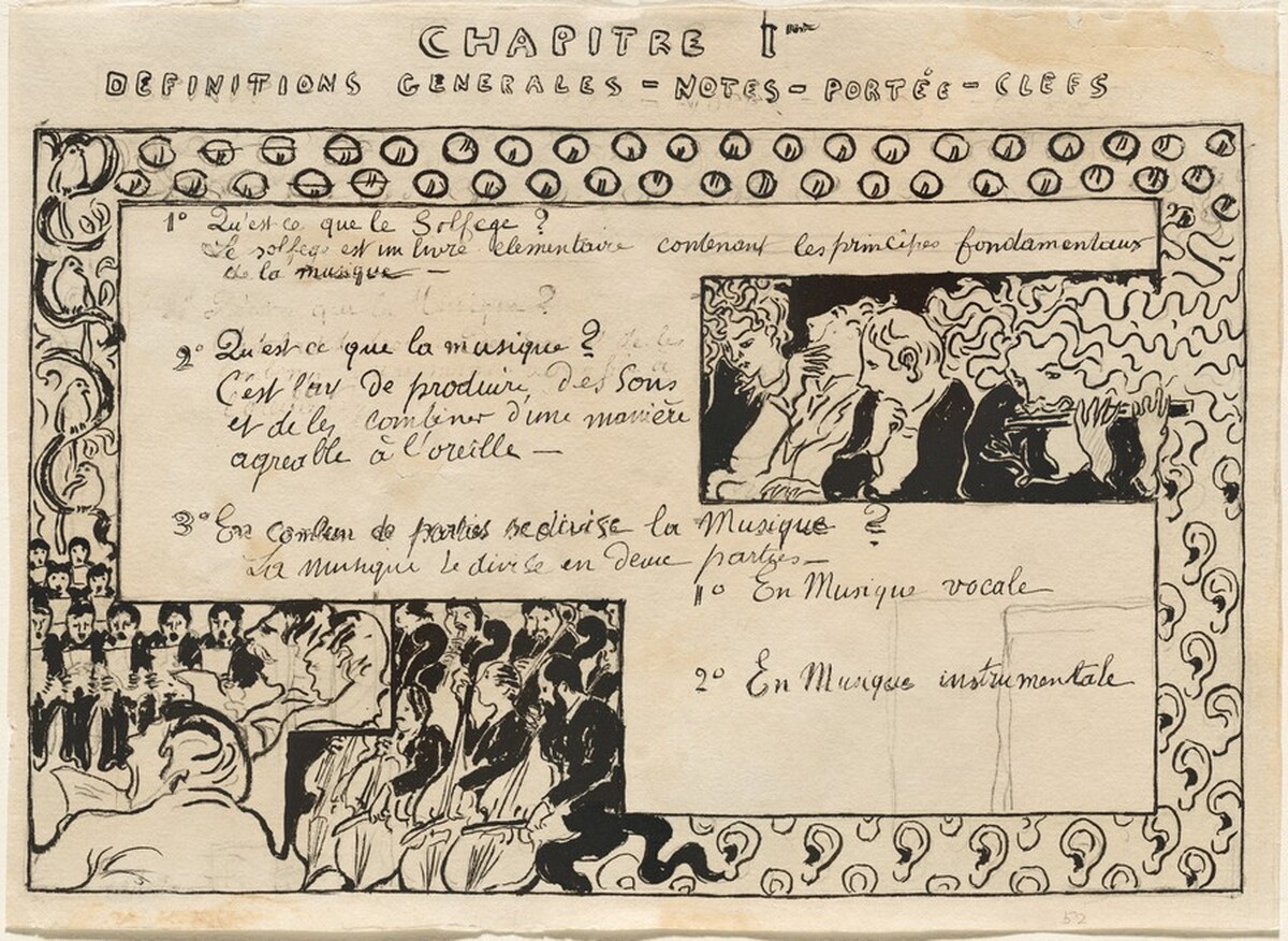 Study for Petit Solfège Illustré, Chapitre 1 by Pierre Bonnard