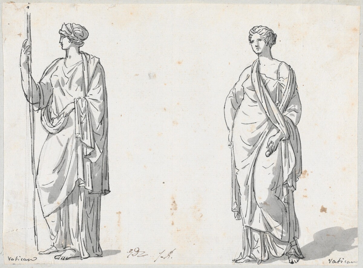 Hera and Ceres, from the Vatican by Jacques-Louis David