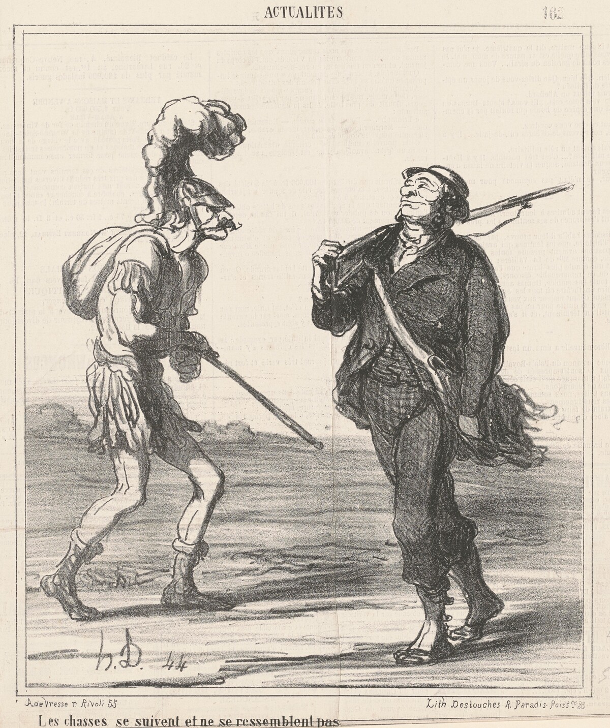 Les chasses ... ne se ressemblent pas by Honoré Daumier