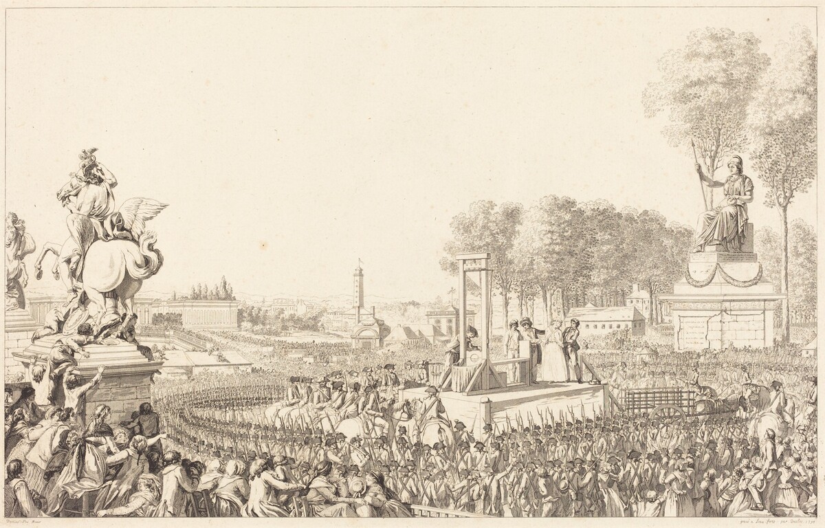 Journée du 16 Octobre 1793 [exécution de Marie-Antoinette] by Antoine-Jean Duclos after Charles Monnet