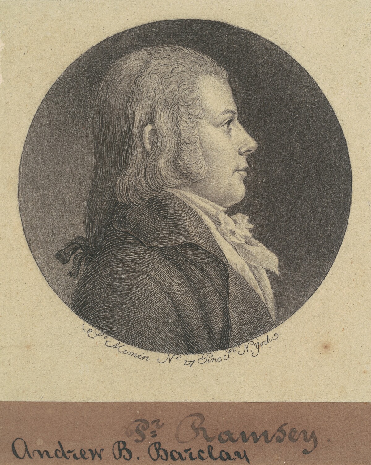 Andrew D. Barclay by Charles B. J. Févret de Saint-Mémin