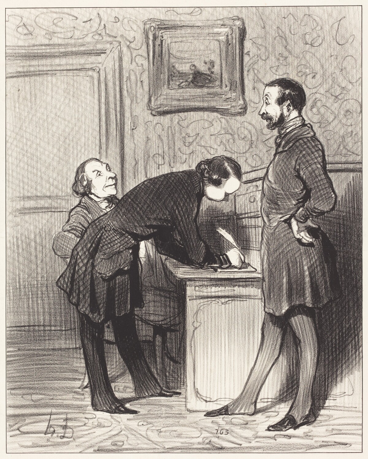 C'est bien parce que c'est votre ami... by Honoré Daumier