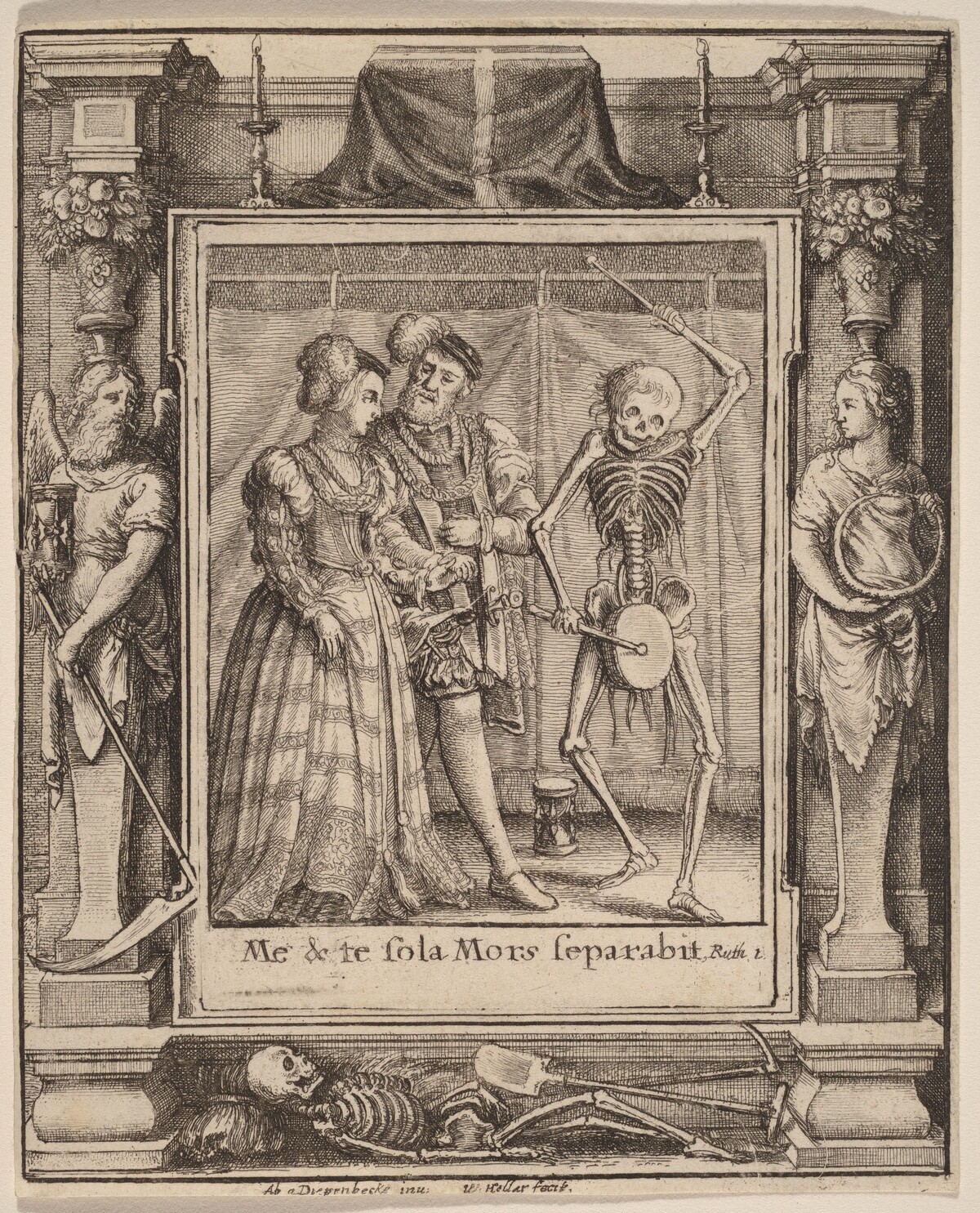 Bridal Pair by Wenceslaus Hollar after Hans Holbein the Younger after Abraham van Diepenbeeck