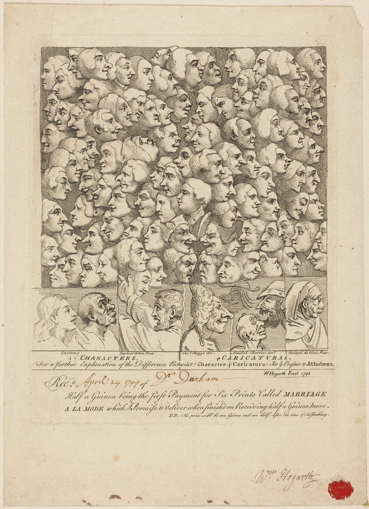Characters and Caricaturas by William Hogarth