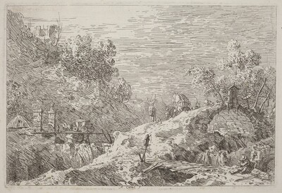 Mountain Landscape with Five Bridges