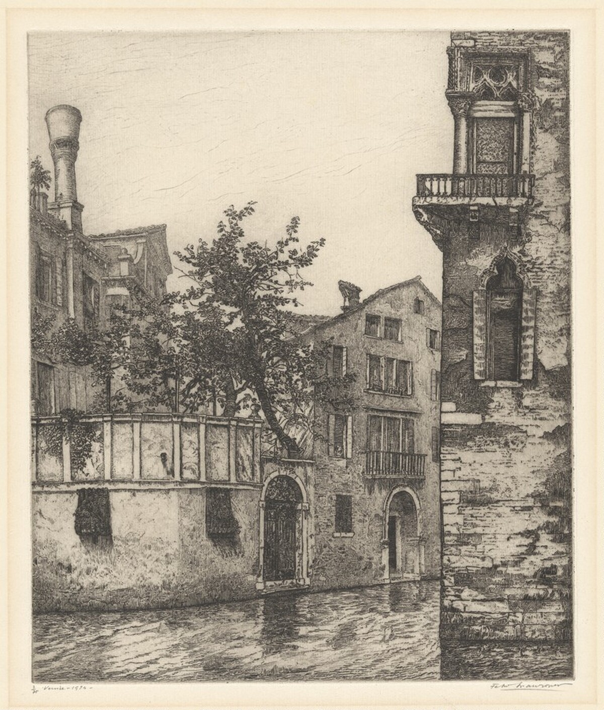 A Corner in Venice (Palazzo Priuli) by Fabio Mauroner