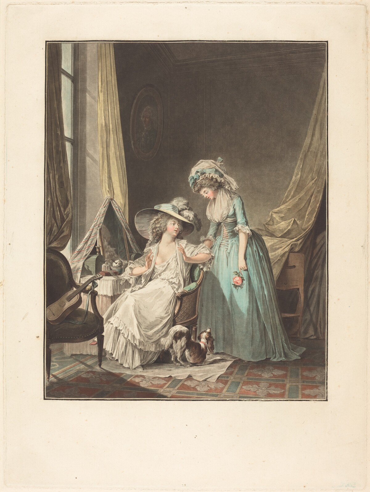 L'aveu difficile (The Difficult Confession) by Jean-François Janinet after Nicolas Lavreince