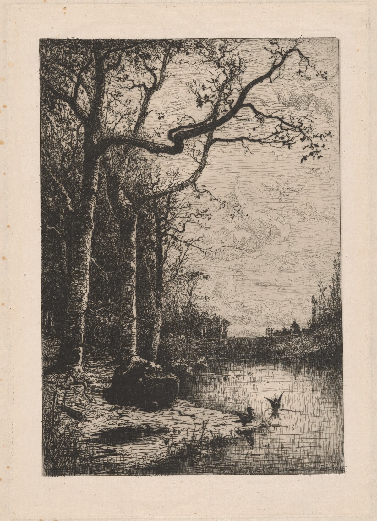 The Marshes of Burbanche (Marais de la Burbanche) by Adolphe Appian